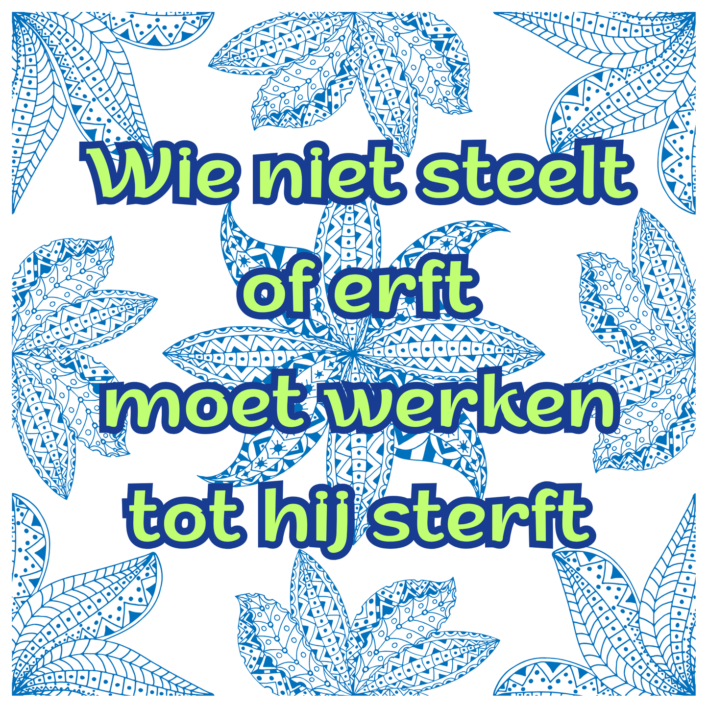 Tegeltje 15x15 cm Kadookuz Design (werken)