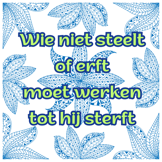 Tegeltje 15x15 cm Kadookuz Design (werken)