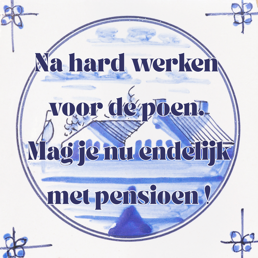 Tegeltje 15x15 cm Kadookuz Design (Werken voor poen)