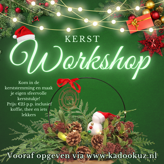 Kerststukje maken! Zaterdag 20 december/ 10:00 - 12:00 uur.