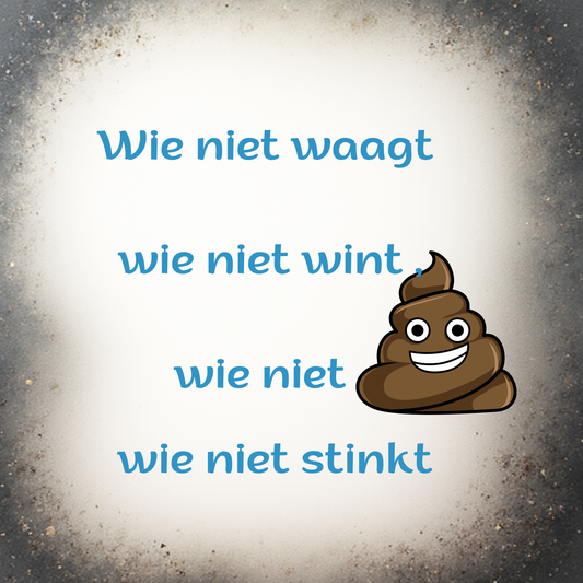Tegeltje 15x15 cm Kadookuz Design (Wie niet waagt)
