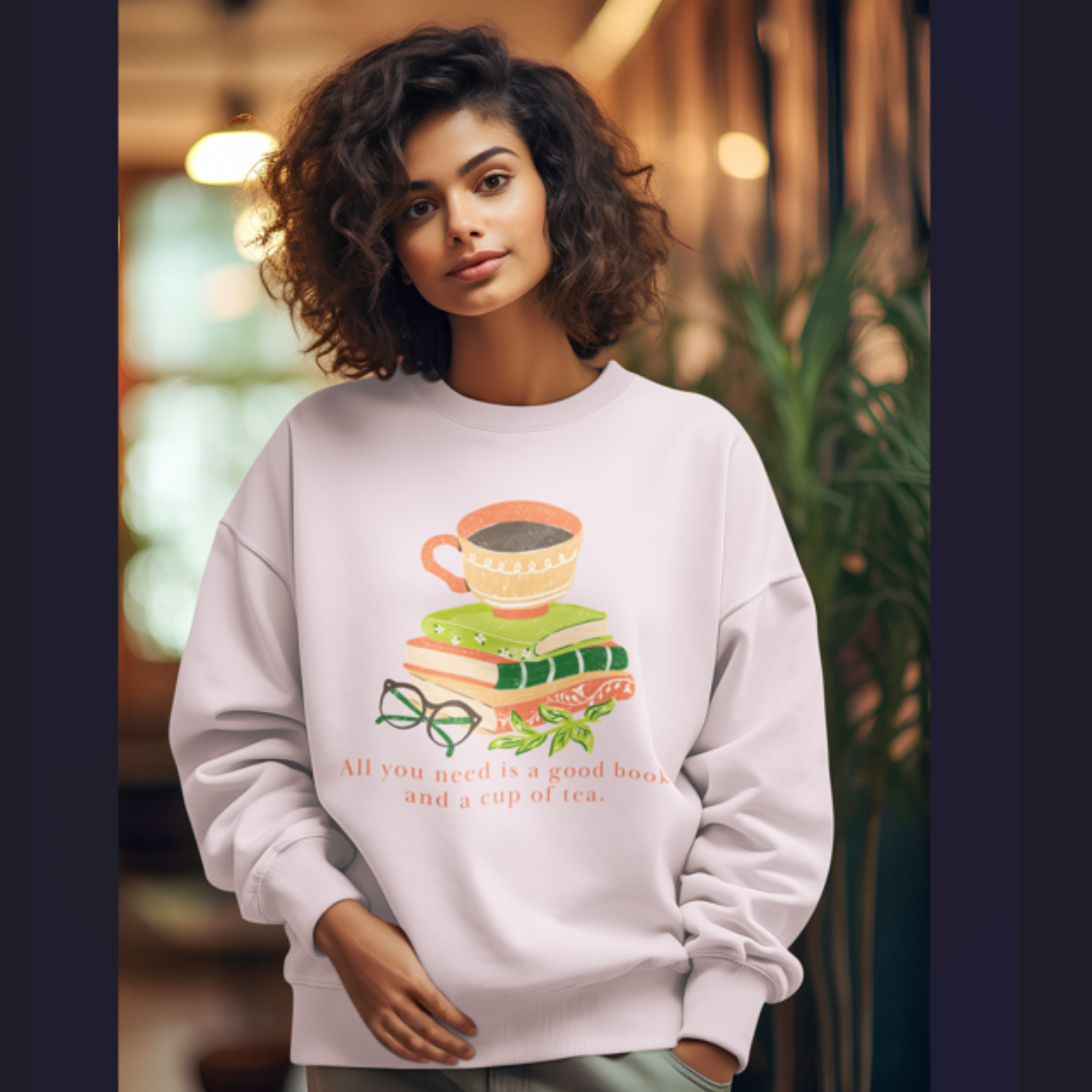 ☕ Sweater All you need is a good book and a cup of tea