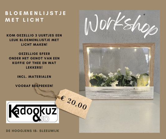 Workshop Bloemenlijstje met licht