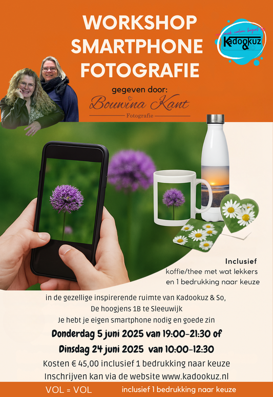 Workshop Smartphone Fotografie bij Kadookuz & So!