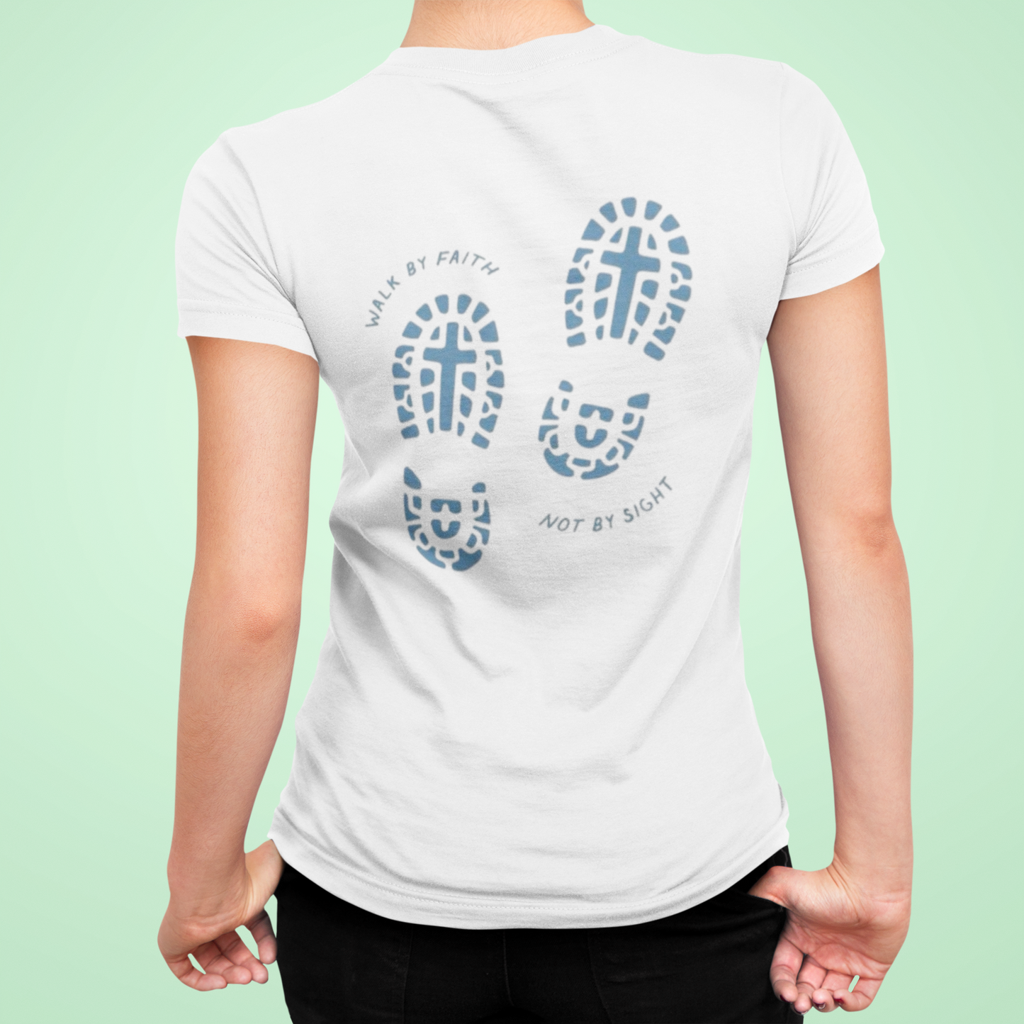 Walk by Faith T-shirt – Faithwear Achterkant