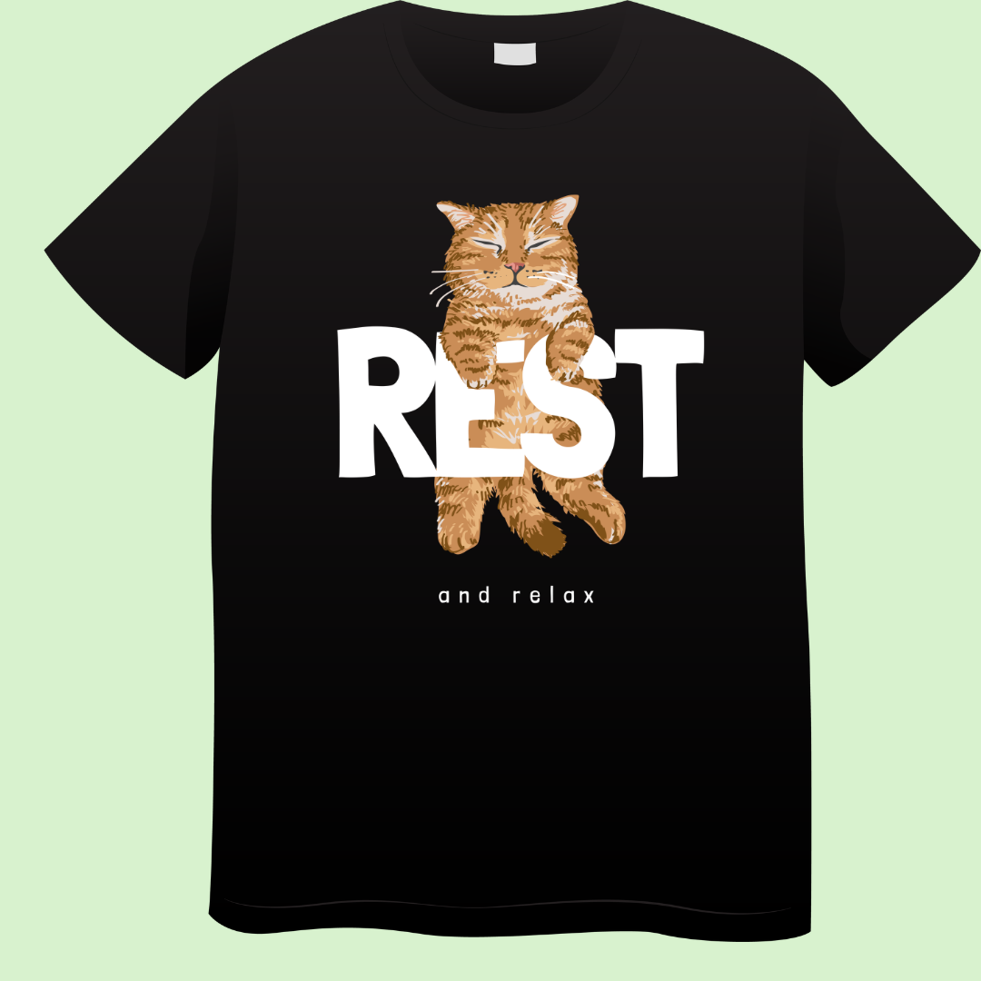 Rest and Relax – Relaxte Kat T-shirt