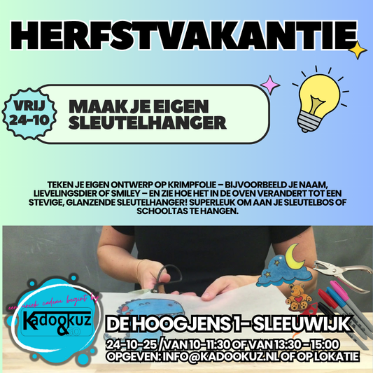 Maak je eigen sleutelhanger  Vrijdag 24-10 van 10:00-11:30 uur
