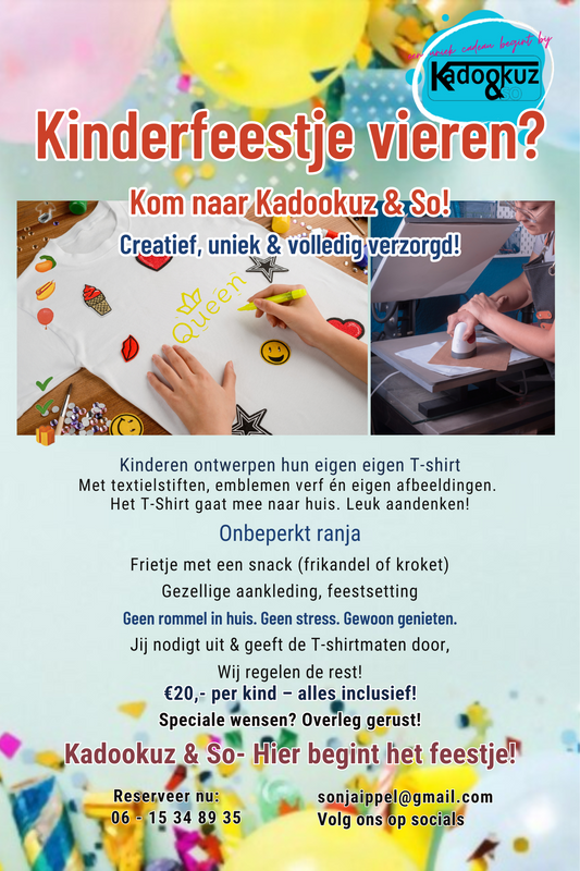 Kinderfeestje vieren? Kom naar Kadookuz & So!