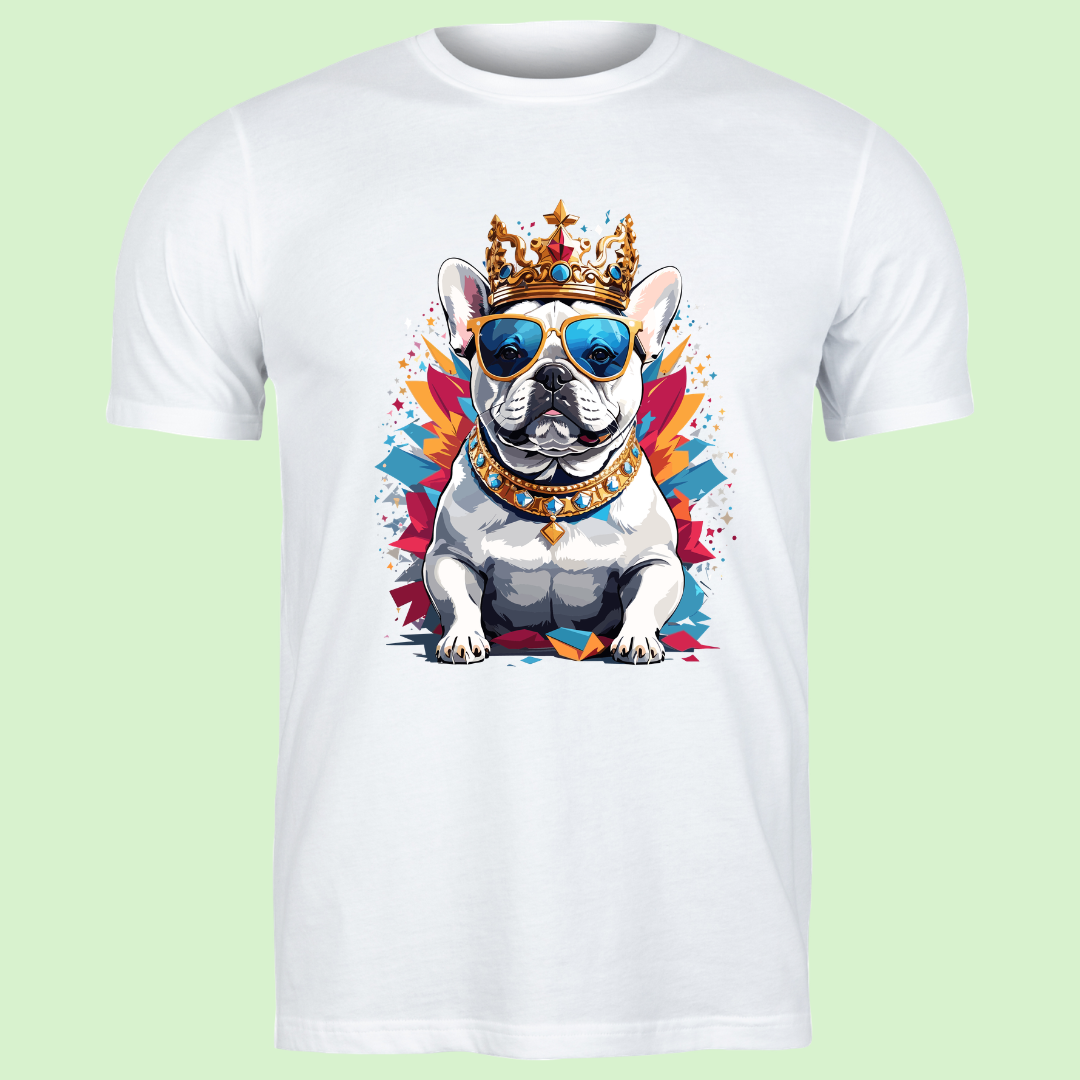 King Frenchie – Franse Bulldog met Kroon T-shirt