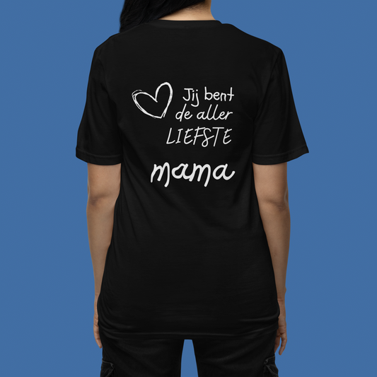 Kadookuz & So- T-shirt “Jij bent de allerliefste mama” – Zwart – Moederdag Shirt – Cadeau voor Mama – Unisex