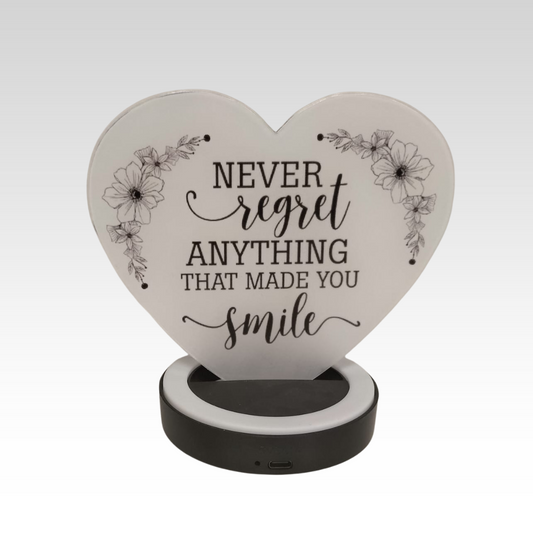 Hartvormig LED-lampje Never regret