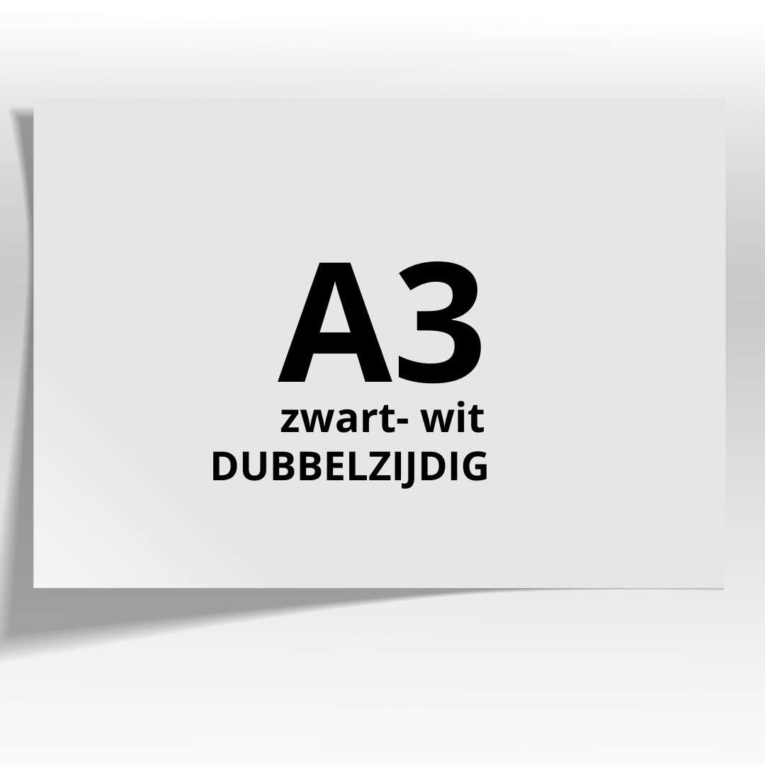 Print- A3- Zwart wit DUBBELZIJDIG