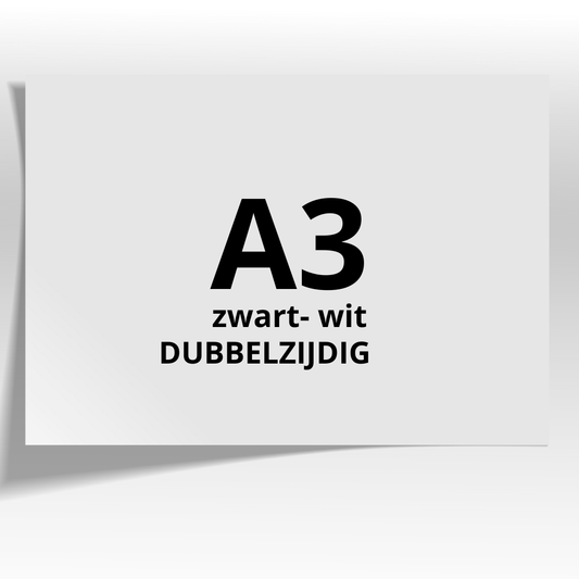 Print- A3- Zwart wit DUBBELZIJDIG