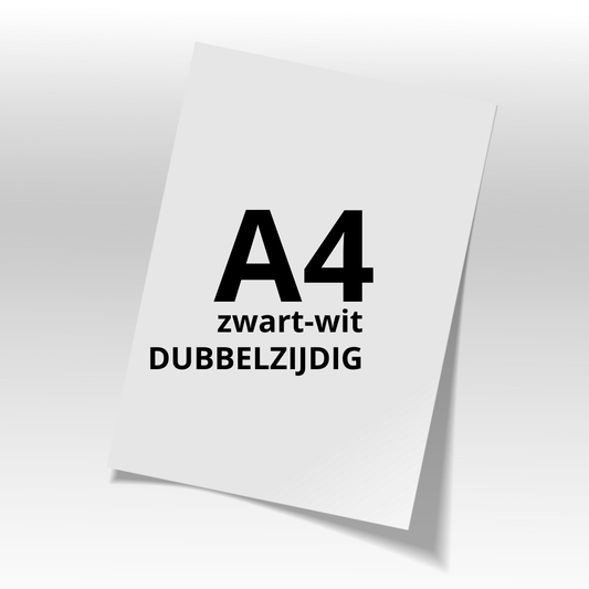 Print- A4- zwart wit DUBBELZIJDIG