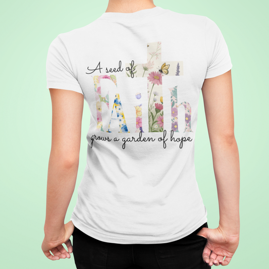 A Seed of Faith T-shirt – Faithwear Achterkant