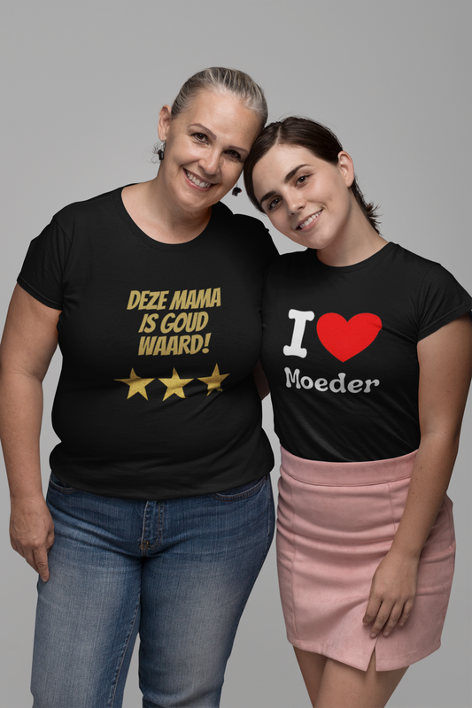 T-shirt “I ❤️ Moeder” | Lief Moederdag Shirt | Cadeau voor Mama