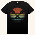 Retro Sunset Darts – Gekruiste Darts T-shirt